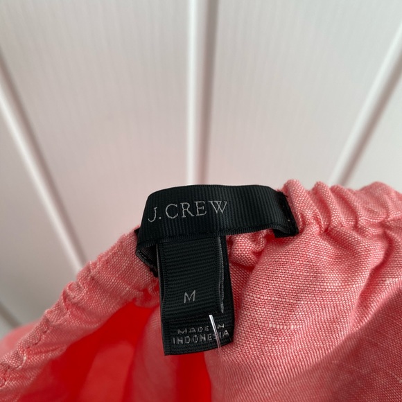 🏷️ SALE - NWT J. Crew Off the Shoulder Ruffle Dress Coral Pink Beach Coverup - Picture 4 of 6
